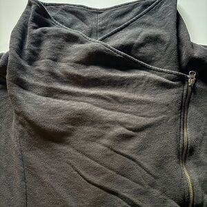 INC International Concepts Black Asymmetric Cowl Sweatshirt